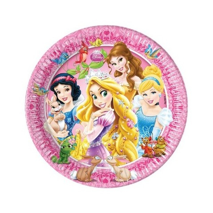 РАСПРОДАЖА Тарелки Принцессы и животные 20 см. 8 шт.