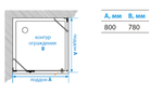 Душевое ограждение AQUATON Lax SQR L 80х80х200