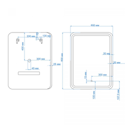 Зеркало с подсветкой ART&MAX GENOVA AM-Gen-600-800-DS-F