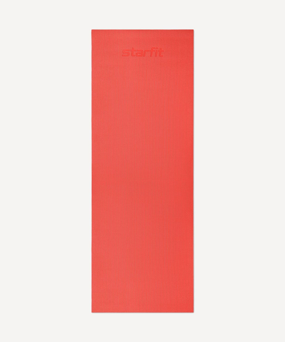 Коврик для йоги и фитнеса FM-101, PVC, 183x61x0,3 см, красный