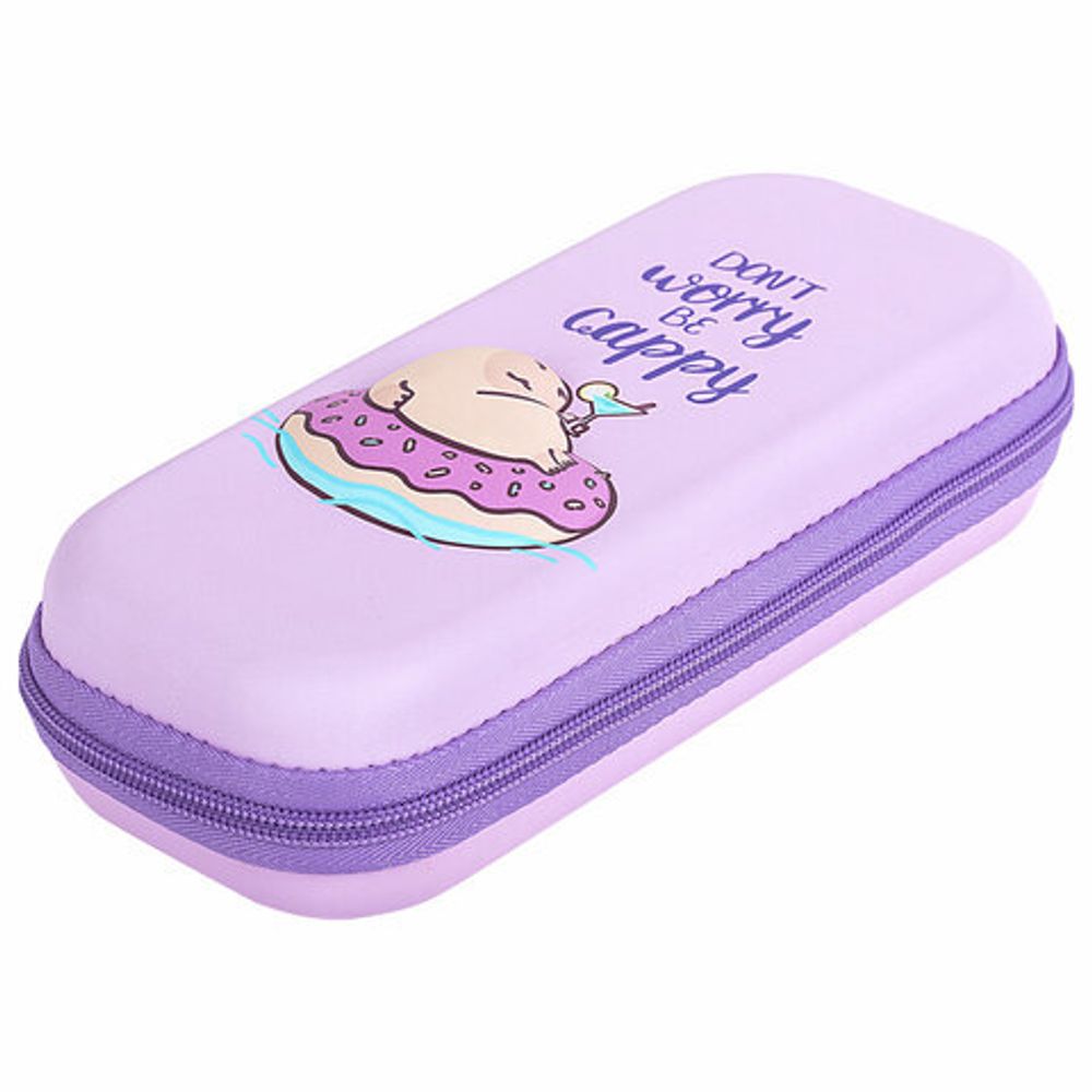 Пенал BRAUBERG, 1 отделение, 1 откидная планка, EVA, 22х5см, Capybara, 272335