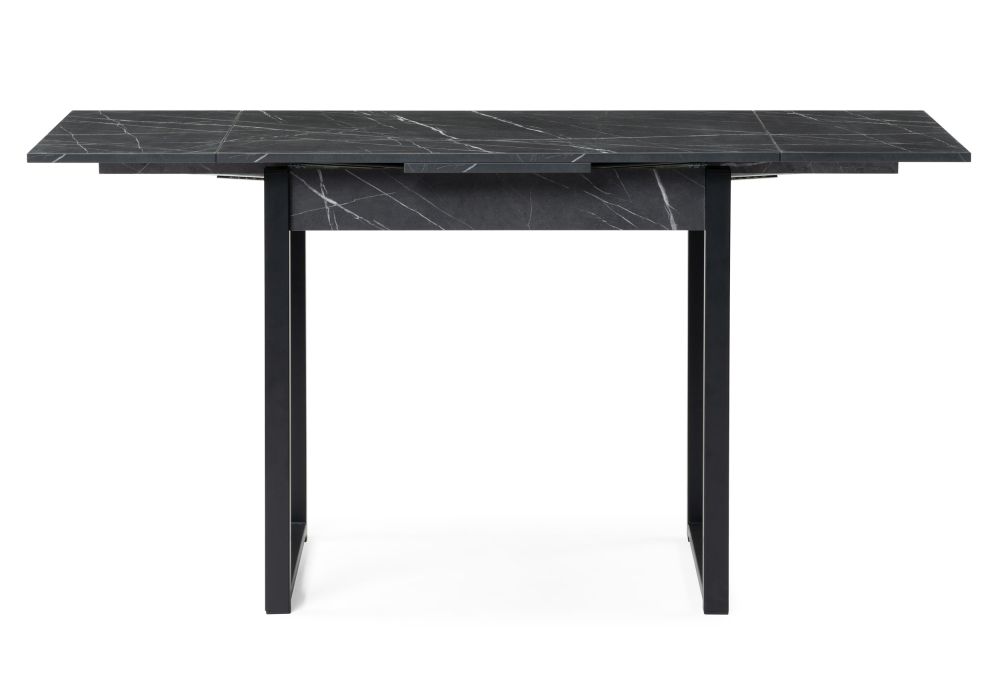 Стол Форли 90(150)х67х77 файерстоун / черный матовый