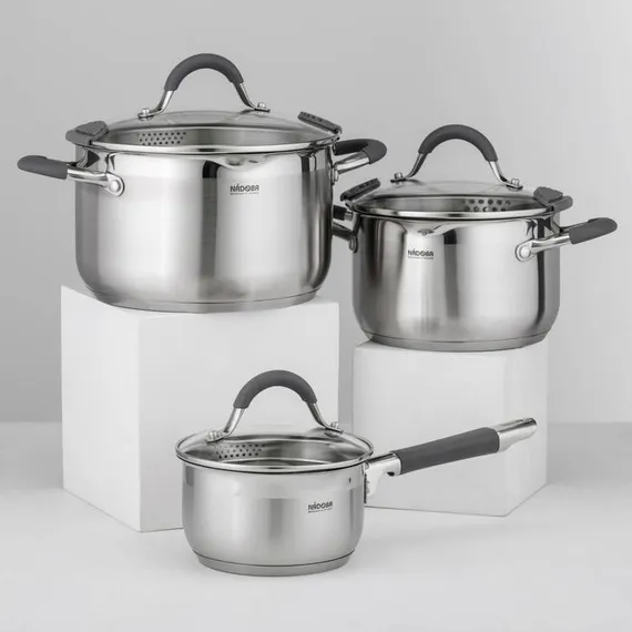 Набор кастрюль Nita, 3 предмета: 1,7 л, 3,6 л, 6,1 л