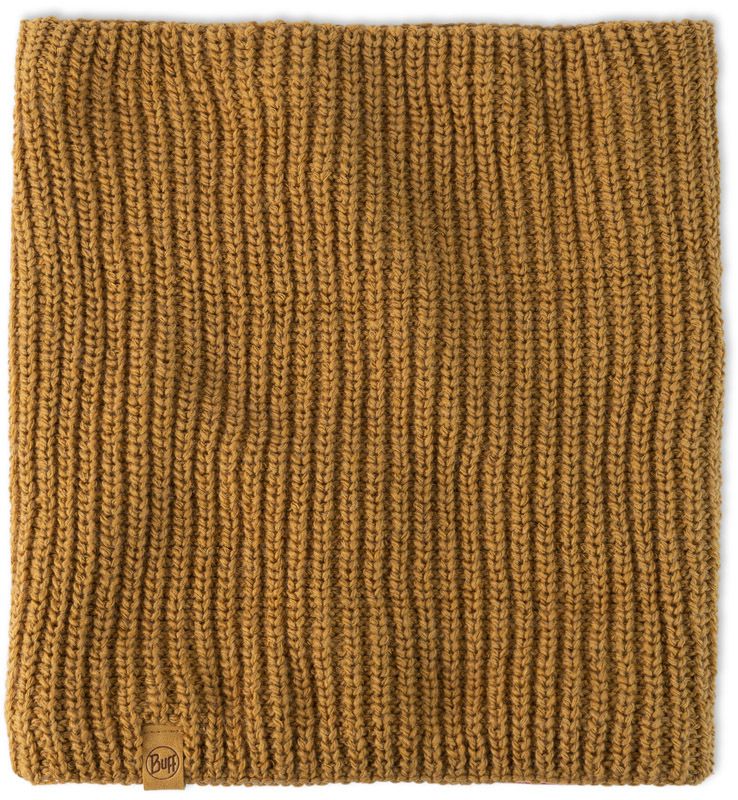Вязаный шарф-труба с флисом Buff Knitted & Fleece Neckwarmer Jarn Ocher Фото 4