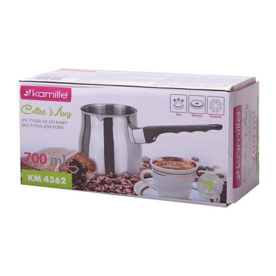 Турка для кофе 700 мл. из нержавеющей стали Kamille КМ-4362