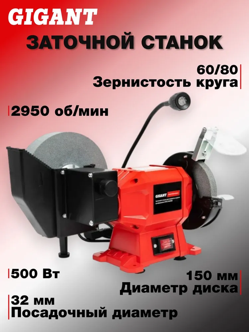Заточной станок Gigant Professional для мокрого и сухого шлифования D-150/200мм GPES-150/200