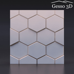 Гипсовая 3D панель Шестигранник