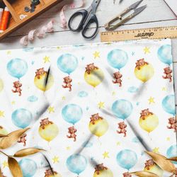 Ткань ниагара мишки на воздушных шарах