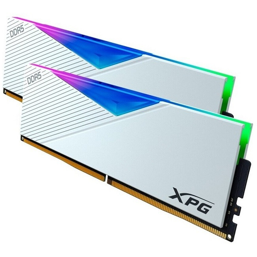 Модуль памяти DIMM DDR5 32Gb,, 2x16GB,, 6400Mhz, ADATA Lancer Blade RGB, White (AX5U6400C3216G-DCLARWH)