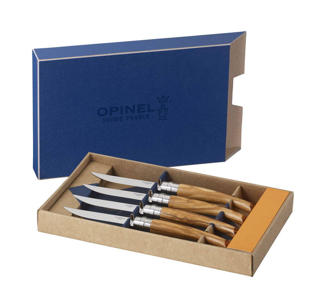 Набор столовых ножей Opinel VRI Olive Wood из 4-х штук