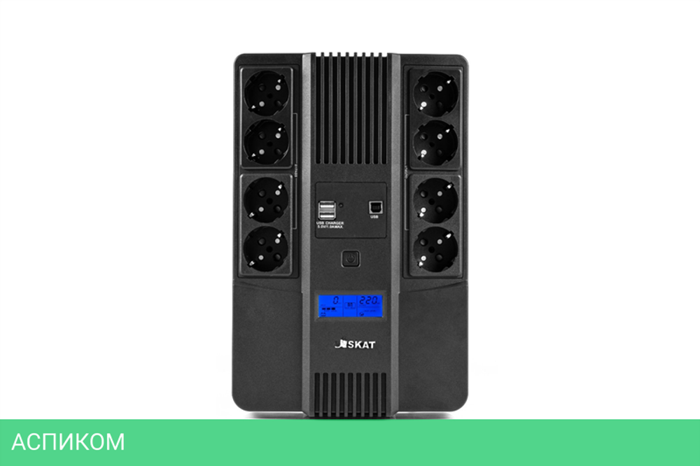 Источник бесперебойного питания Бастион SKAT-UPS 800-AID-IN-1x9-8 (8933)