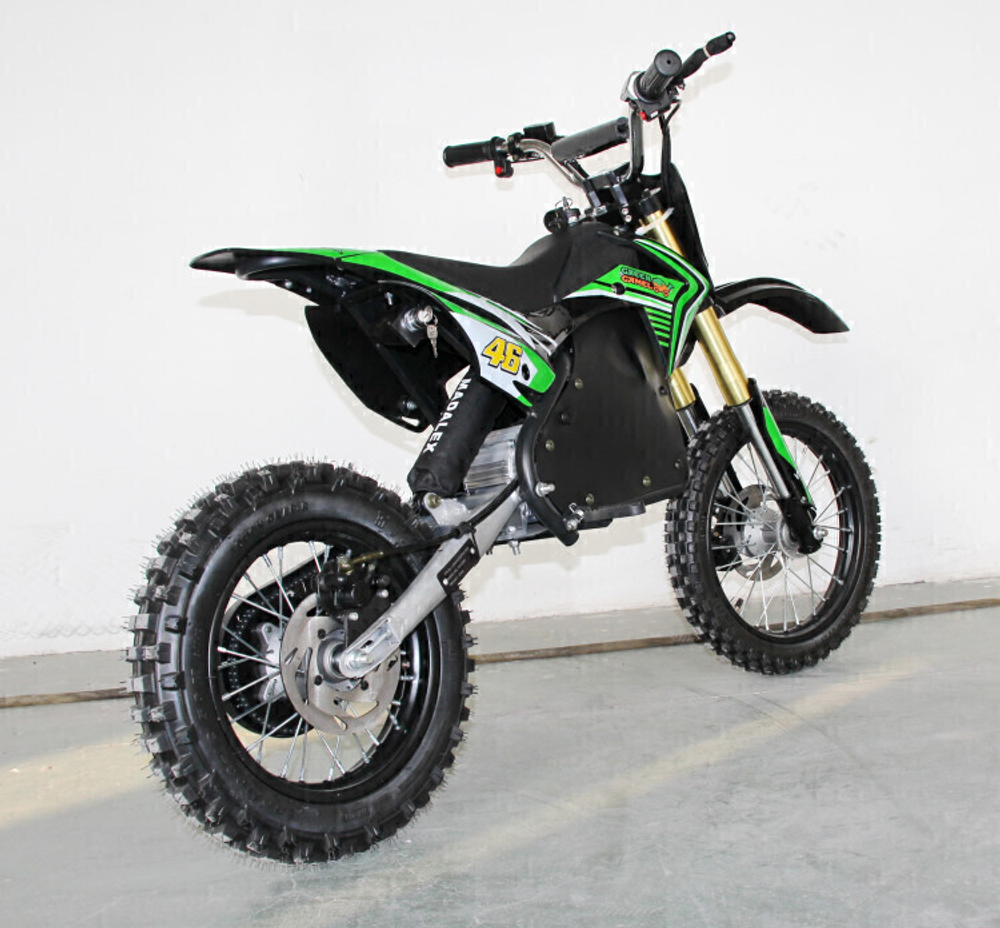 Детский электромотоцикл GreenCamel Питбайк DB500, 48V 1500W R14/R12