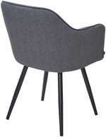 Стул М-City DISAUR Форт (Fort) поворотный на поворотный на 360 градусов, Ns13 Графит, букле, Черный каркас