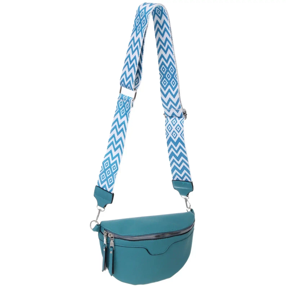 Сумка женская через плечо «ИМАНИ», цвет лазурный, три кармана, 24*19*7*5см (лейбл Ultramarine)