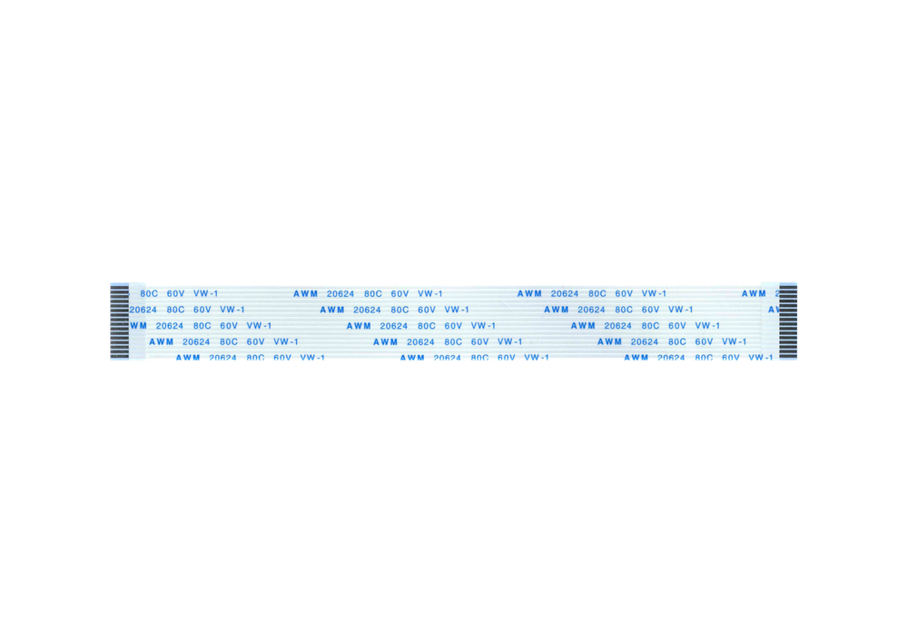 Шлейф 16 pin, 20 см, шаг 1 мм FFC, прямой А
