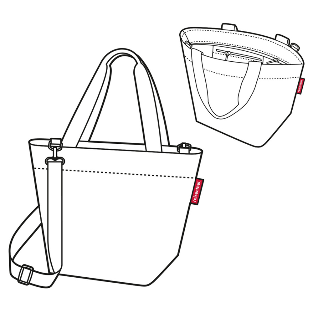Сумка shopper xs diamonds rouge