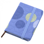 Записная книжка, А7, Alingar, 7БЦ, ПВХ, на резинке, клетка, 96 л., "Шары", голубой