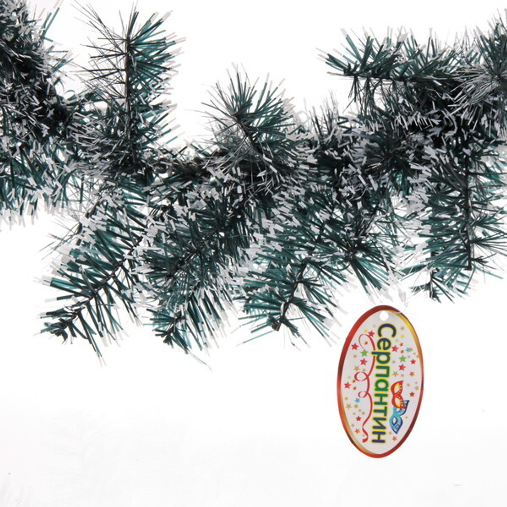 Венок хвойный «Метелица» d-40 см (100 веток), ПВХ белый иней