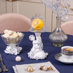 Лимонница Эдем Белая с чашей из стекла