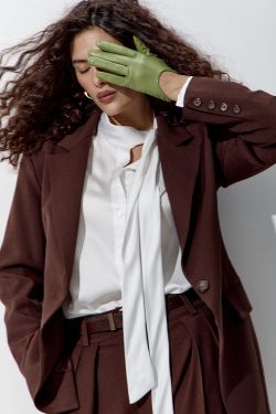 Блуза из шифона цвета айвори