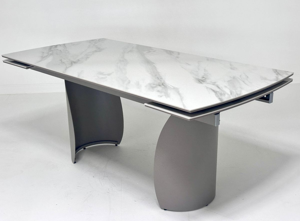 Стол М-City DISAUR Ольхон 180 Белый мрамор Активный, керамика, Латте каркас