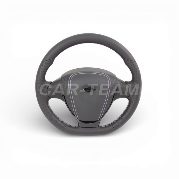 Руль в стиле Приора 2 в сборе адаптированный на ВАЗ 2108-21099, 2110-2112 с панелью старого образца - в экокоже