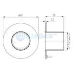 ФП.111.1 Форсунка для подключения пылесоса 1,5" (внутр.) плитка