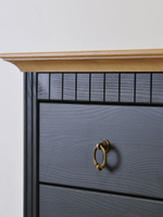 Комод, 50х39х79, Неаполь, для прихожей, для одежды и игрушек, из натурального дерева, с 5-ю ящиками, серый, Dipriz