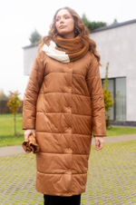 0098 Пальто женское (карамельный)