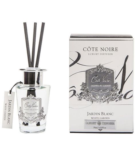 Белый сад, ароматический диффузор в серебряном декоре, Cote Noire