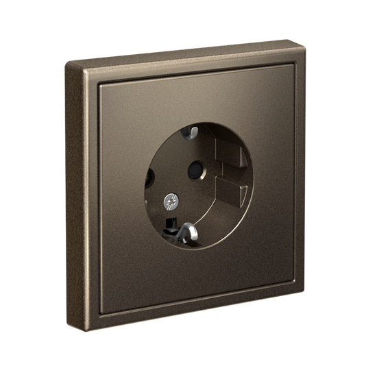 Розетка ArtGallery 16А с заземл. защ. шторки механизм мокко SE GAL000645