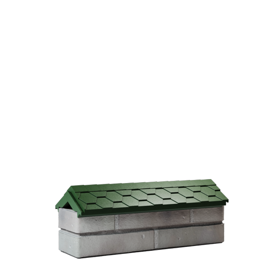 Парапет полимеркомпозитный Everest 130*510 (0,5 кирпич) зеленый