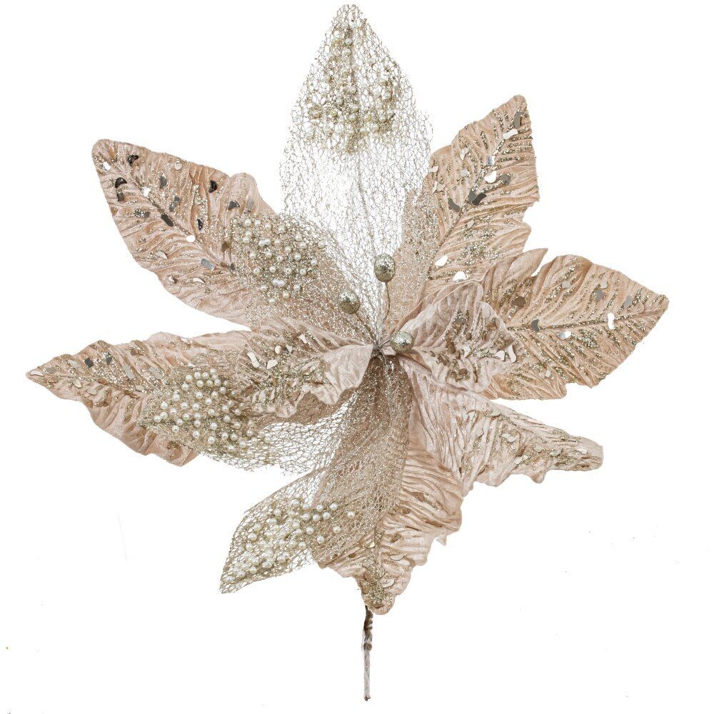 GAEM Цветок искусственный "Пуансеттия", L48 W48 H38 см