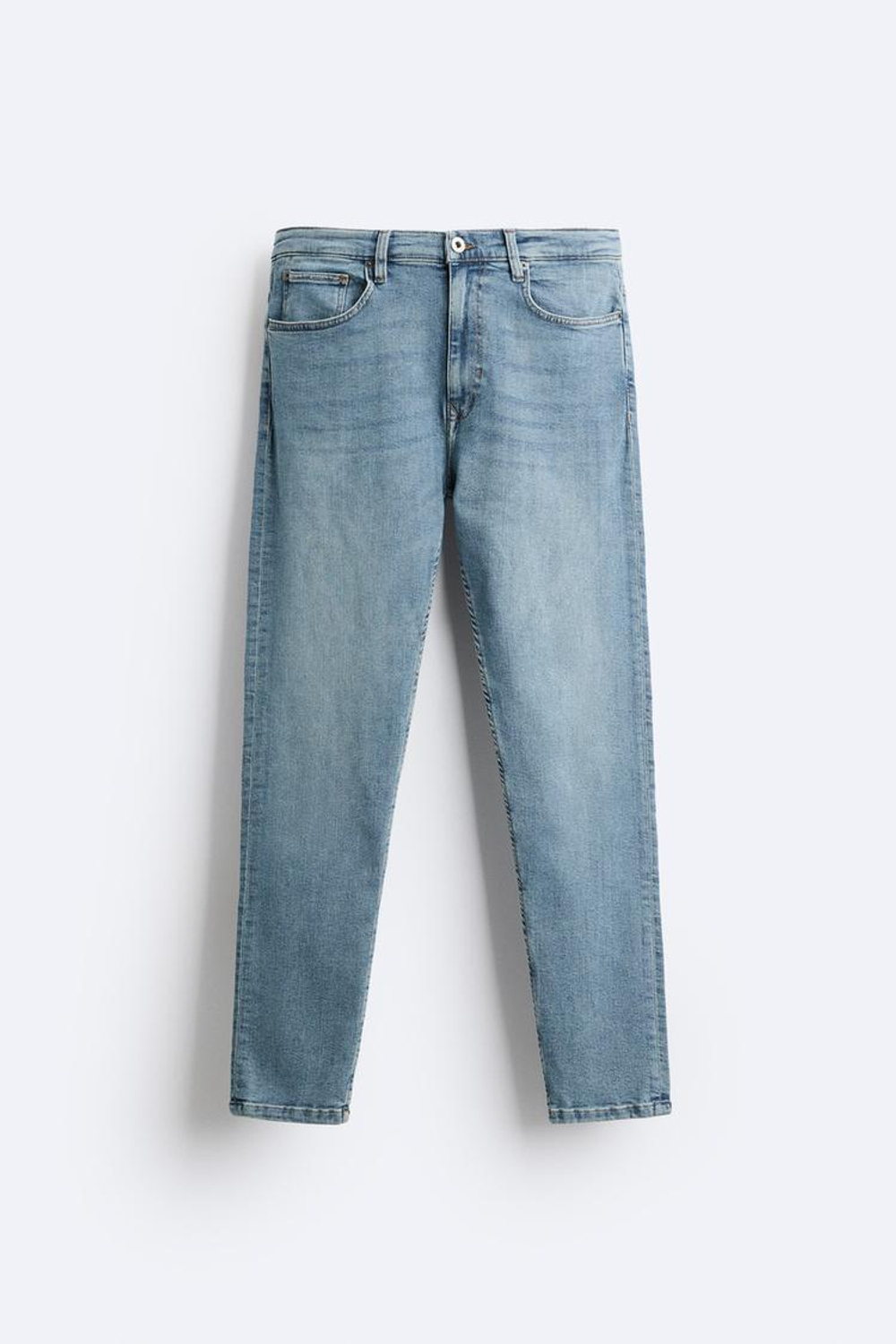 ZARA ДЖИНСЫ SKINNY FIT, ВЫЦВЕТШИЙ СИНИЙ