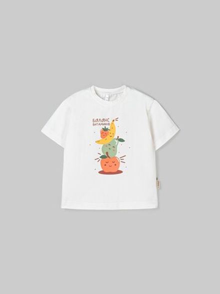 Футболка оверсайз "Фрукты" с принтом