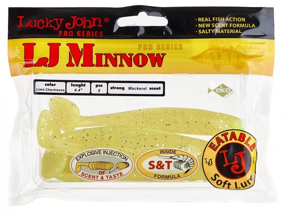 Виброхвосты съедобные LJ Pro Series MINNOW 4.4in (11,1 см), цв. 071, 5 шт.