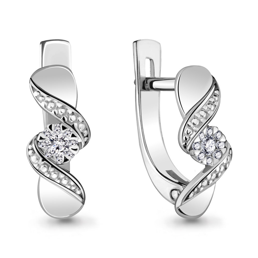 941804 Серьги из Золота с бриллиантами из коллекции "Elegance"