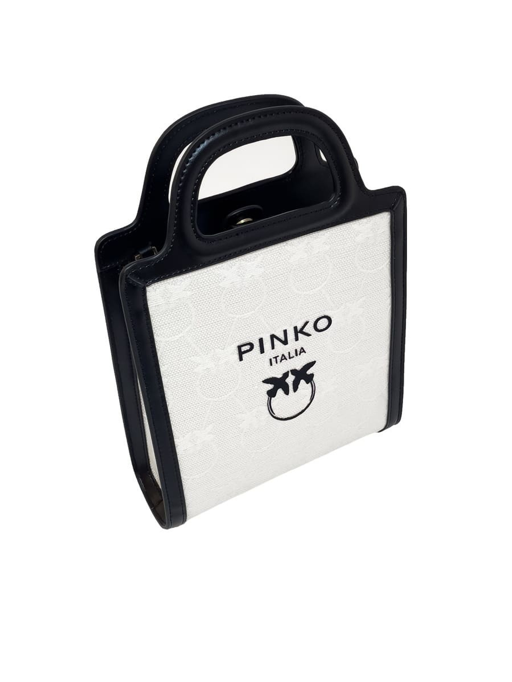 MINI LOVE BIRDS TOTE BAG - black
