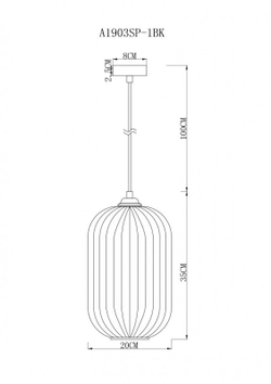 Подвесной светильник Arte Lamp A1903SP-1BK
