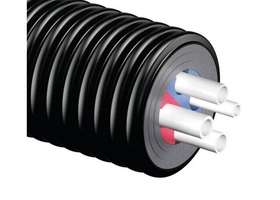 Труба теплоизолированная из сшитого полиэтилена Usystems Quattro Smart Midi PE-RT 2 х 25 х 2.3 - 25 х 3.5 - 20 х 2.8/140 (бухта 200 м)