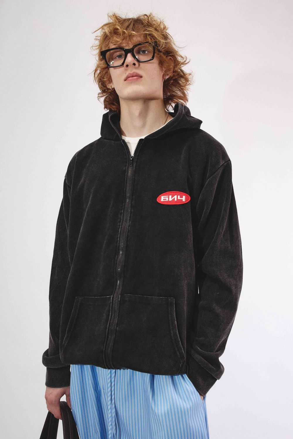 Худи БИЧ Классическое Zip черное