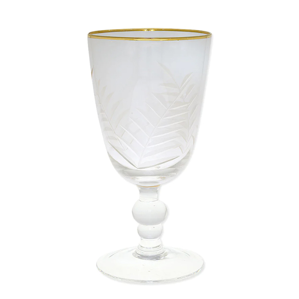Бокал для вина with cutting and gold, большой