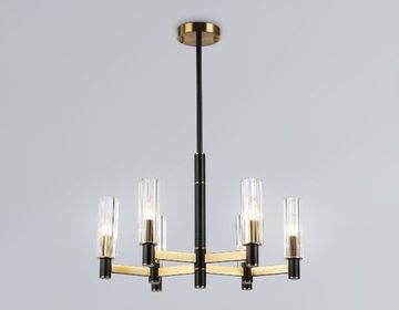 Люстра на штанге 6*E14 LH55511 черный/латунь High Light Heigh Light Ambrella