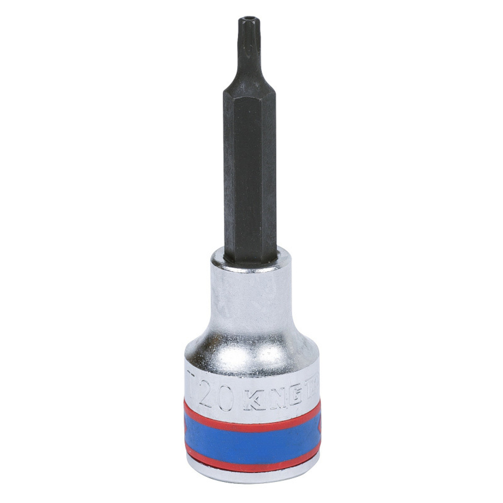 Насадка (бита) торцевая 1/2&quot;, TORX с отверстием, T20, L = 80 мм KING TONY 403720