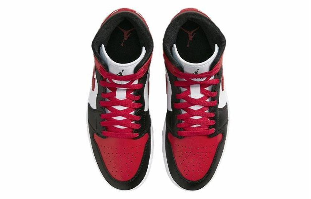 Кроссовки Jordan Air Jordan 1 Mid "Bred Toe" (Женская размерная сетка)