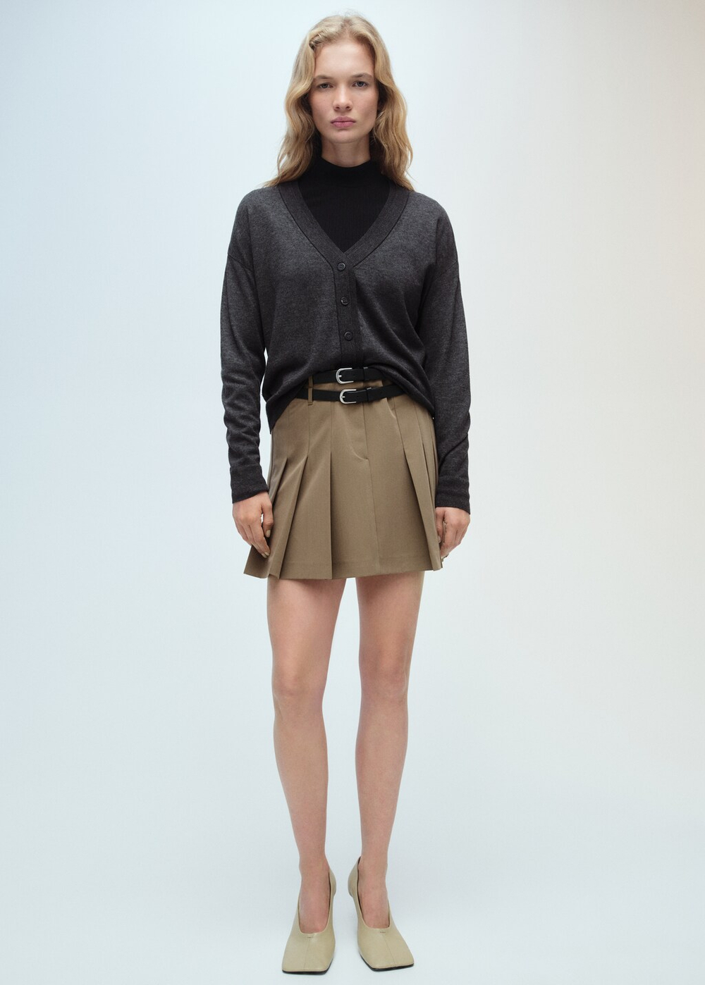 Трикотажный кардиган с V-образной горловиной