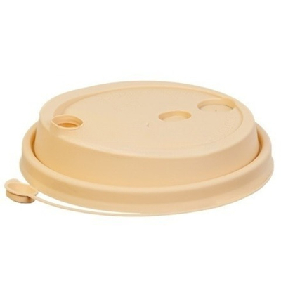 Крышка для стакана (d-90 мм) с питейником крафт МАТОВАЯ ВЗЛП (50/1000 шт) 3001М/Крафт