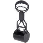 Совок - ковш для уборки за животными «Безконтактный», цвет черный, 28*7,5*9см (лейбл)