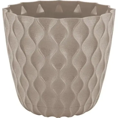 Горшок для цветов InGreen Wave с дренажной сеткой и съемным поддоном 2,5л, D175мм французс