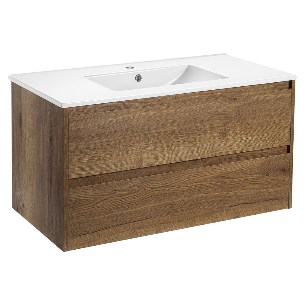База под раковину Gio 1000 подвесная, 2 выкатных ящика soft-close, T.Oak, , шт